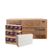Selpak Professional Z Fold Paper Towels, 2ply Paper Hand Towels Disposable 12x200, (Total 2400), Absorbent White Paper Towel Ideal for Individuals/Bu