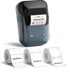 NIIMBOT B1 Label Maker Machine, 2 Inch Bluetooth Thermal Label Printer, Easy to Use Sticker Printer Compatible with iOS and Android, with 1 Roll Wate