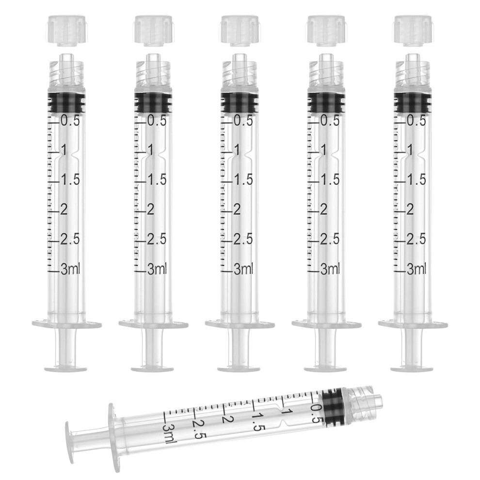 Photos - Other Office Equipment 10 Pack 3ml Syringes with Cap, Colostrum Syringe without Needle, Luer Lock Feeding Small Plastic Syringes, Individually Ster