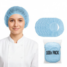 Disposable Hair Nets Mob Caps Bulk Premium Hair Covers with Double Elastic Lightweight and Breathable Hygiene Caps Ideal for Kitchen Catering Food Ha
