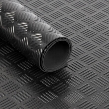 Black Rubber Matting Roll | Thick Heavy Duty Flooring Mat, Indoor & Outdoor, Non-Slip, Waterproof & Easy to Cut | Ideal for Garage, Vans, Gym, Shed F
