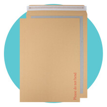 Triplast 50 x A3 C3 Manilla Hard Board Back Envelopes (457x324mm) - Cardboard Backed Mailers with Peel & Seal Strip - Rigid Do Not Bend Envelopes for