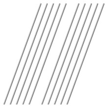 OFFCUP Stainless Steel Round Rods, 10pcs Round Steel Metal Rods, 2mm x 300mm Round Steel Rod High Speed Steel Bar Stock for Shaft Gear Drill Lathes B