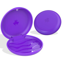 AROGMAX - 2 Pack Retainer Mouth Guards Travel Cases, Purple + Purple