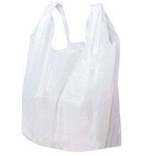 Sabco - Heavy Duty 13 x 19 x 23" White Plastic Carrier Bags With Handles - Qty 80 Pcs Pack - Vest Carriers Ideal For Grocery Shopping Takeaway Freeze