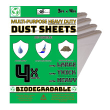Plastic Dust Sheets for Decorating - Heavy Duty Plastic Sheeting, 100% Waterproof - Ideal Clear Plastic Sheet for use as Carpet Protector Roll. 3m x