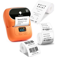 Phomemo M110 Label Printer, 3 Label Rolls Set, Upgraded Label Maker Machine for Phone and Windows/Mac(USB), Bluetooth Label Maker for Home, Office an