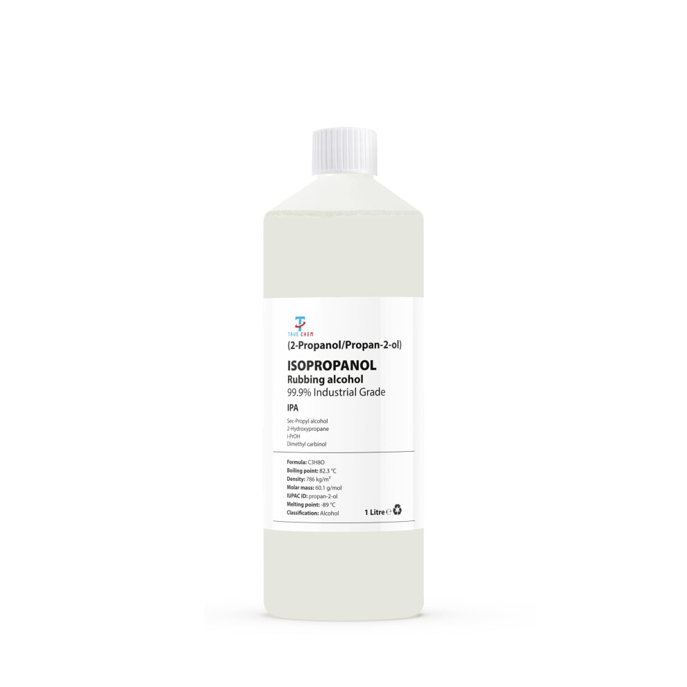 True Chem - Isopropanol Rubbing Alcohol | All Purpose Isopropyl Ipa 99.99% 1L