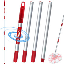 Fatmass Spinner Mop Handle Replacement Compatible with Vileda Mop Head, Turbo Spin/Turbo Smart/H2pro/EasyWring Mop,Replace Stick Stainless Steel Adju