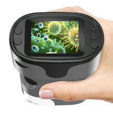1000X Handheld Digital Microscope for Kids - 4K 2.0" Screen, Rechargeable Mini Labster Portable Pocket Scope, Includes Slides Kit - Science Gadget Ed