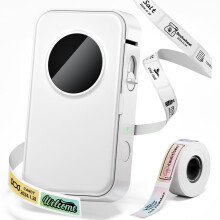 Phomemo D35 Label Maker Machine, Mini Label Machine Handheld Label Printer, Bluetooth Thermal Sticker Maker, Portable Inkless Label Makers White