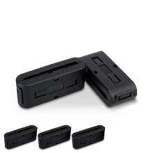 Innfeeltech 5 Pcs Ferrite Ring Core Black Clip-on Ferrite Core EMI Noise Suppressor Cable clip with Inner Size of 1.5MM*28MM, Flat Buckle Type