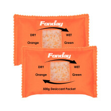 Fonday 2 Packs of 500g Refillable Silica Gel Car Dehumidifier Quick Reactivation Large Desiccant Bags for Firearms, Closet, Basement, Garage, Storage