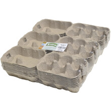 Supa Half Dozen Egg Boxes x 24-Pieces, Traditional Fibre Egg Box, 100% Recyclabl