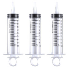 Gebildet 3pcs 100ml Large Plastic Syringe Refilling Syringe with Unique Ring Handle for Scientific Labs, Industrial Measuring Tools