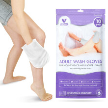 Medcosa Adult Body Wipes - Wet Wipes for Adults - Intimate Disposable Shower Body Wipe Shaped Like a Glove - Unscented Premoistened - Bed Bath Wet Wi