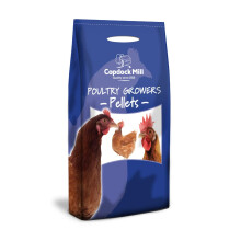 Copdock Mill Poultry Growers Pellets 5kg - Chicken Feed to Support Growth from Chick to Adult - Suitable for Chickens 6 Weeks Old - High Protein Chic