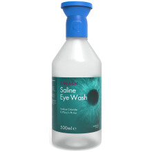 I-Wash Bottle with Eye Bath - The Premium Single Use Eye Wash for Most Minor Eye Irritations, Sterile Saline Solution 0.9% PH EUR, 500 ml (500ml w/Ey