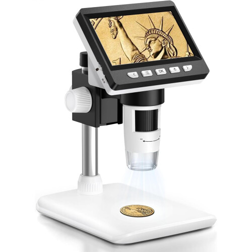 Coin Microscope, Aopick 4.3 Inch USB Microscope with 50X-1000X