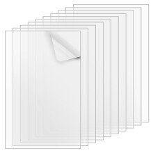 10Pcs Perspex Sheet 1mm A4 Acrylic Sheet Clear Plastic Sheets Transparent Acrylic Panels Boards Plexi Glass for Crafting Painting Picture Frame Glass