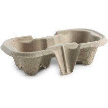 2-Cup Holder Take-Out Cup Carriers Eco-Friendly Tea Coffee Drinks Carry Trays - Pack of 90