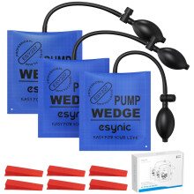 eSynic 3Pack Air Wedge Pump up Bag Inflatable Wedge Bags Smooth TPU Air Bags for Lifting Door Air Wedge Door Lifter Pump Load-bearing 297 Pounds/134K