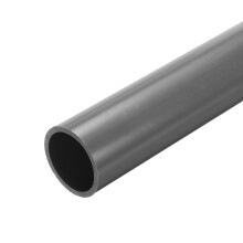 sourcing map 1.89 Inch PVC Rigid Tube Round Pipe 40.6mm ID 48mm OD 12" High Impact for Water Pipe, Aquarium, Fish Tank, Greenhouse Garden, Grey
