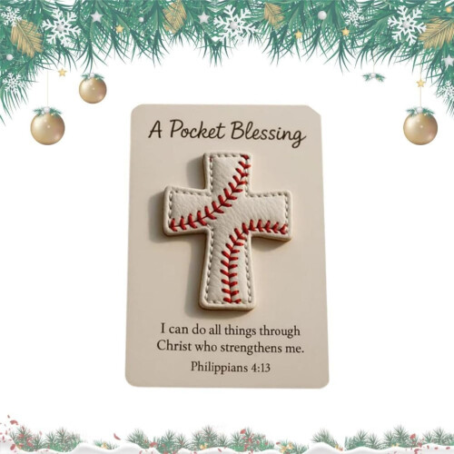 Pocket Blessing Softball Cross Edition – Χειροποίητη αγκαλιά τσέπης softball σε σχήμα σταυρού, 2