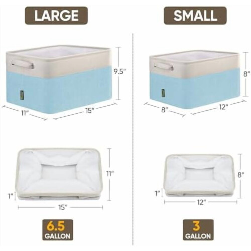 3 δοχεία αποθήκευσης λινού 15" x 11" x 9,5" 1