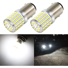 1157 Bolgán LED, 2000LM, 3014 72-SMD, le haghaidh Soilse Cúltaca/Aisiompaithe/DRL/Coscáin/Eirill, 6000K Xeanón Bán, comhoiriúnach le