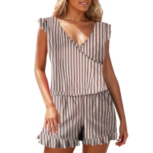 Einteiliger Badeanzug für Damen, Bade-Romper mit integriertem BH und Taschen, vollständig bedeckender Badeanzug, Boyleg-Jumpsuit, V-Ausschnitt,
