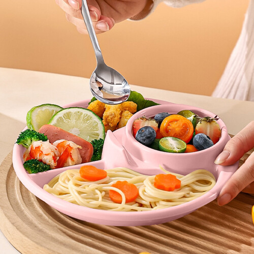 Assiettes compartimentées pour tout-petits – Micro-ondes et 2