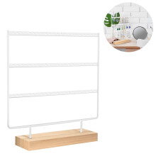 Soporte para pendientes de 3 niveles para pendientes colgantes, soporte para pendientes tipo árbol, soporte para pendientes de botón, torre de