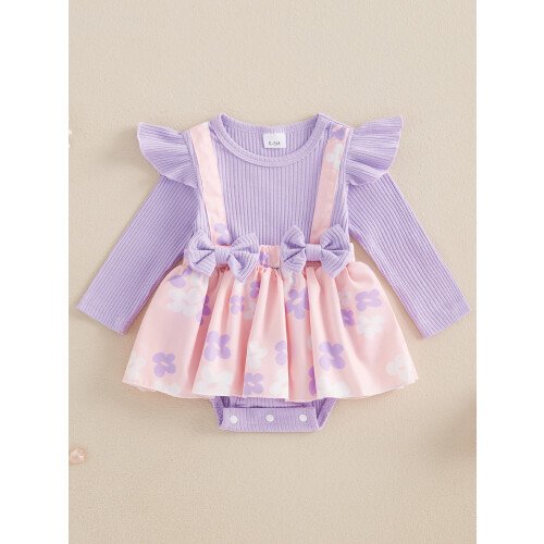 (12-18 Months, Purple) Φθινοπωρινό κορμάκι για νεογέννητα, χειμερινή. 2