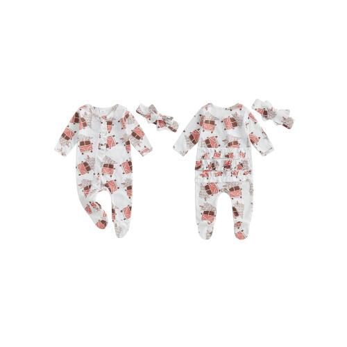 (3-6 Months, White) Χριστουγεννιάτικη στολή μωρών αξεσουάρ μαλλιών 1