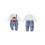 (0-3 Months, White) Casual jumpsuit met geruite romper. 2