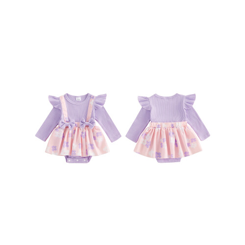 (12-18 Months, Purple) Φθινοπωρινό κορμάκι για νεογέννητα, χειμερινή. 1