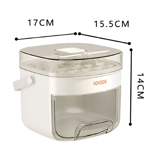 HIBIBUD countertop ice maker with scoop, 24-cube tray, white 2