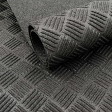 Nicoman Heavy-Duty Rubber Flooring Roll, Deckplate Pattern Non-Slip Rubber Matting, 4mm Thick, 1.7m Wide, Custom Lengths up to 15m, for Garages