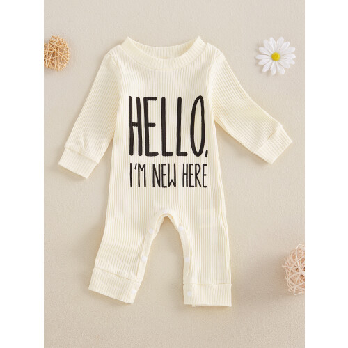 (Newborn, Beige) Φθινοπωρινή φόρμα για στρογγυλή λαιμόκοψη. 2