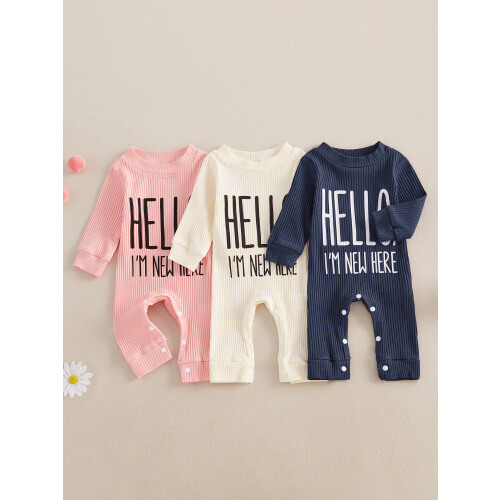 (Newborn, Beige) Φθινοπωρινή φόρμα για στρογγυλή λαιμόκοψη. 1