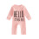 (Newborn, Pink) Φθινοπωρινή φόρμα για στρογγυλή λαιμόκοψη. 1
