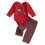 (6-12 Months, Red) Conjunto de ropa (2 piezas). 1