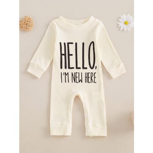 (0-3 Months, Beige) Φθινοπωρινή φόρμα για στρογγυλή λαιμόκοψη. 2