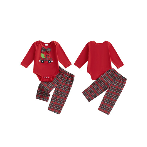 (6-12 Months, Red) Conjunto de ropa (2 piezas). 1
