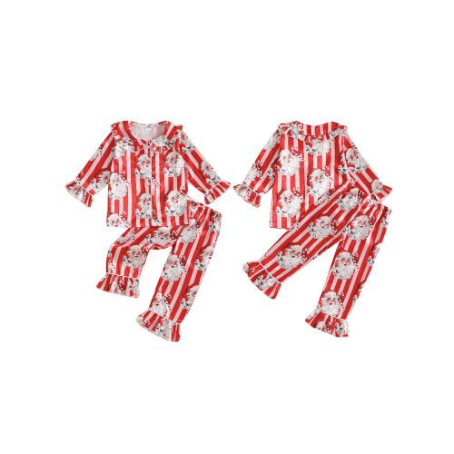 (4-5 Years, Red) Ensemble pyjama de à volants. 1