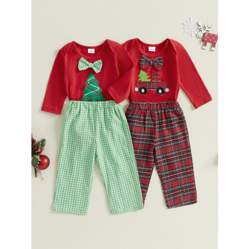 (6-12 Months, Red) Conjunto de ropa (2 piezas). 2
