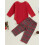 (6-12 Months, Red) Conjunto de ropa (2 piezas). 6