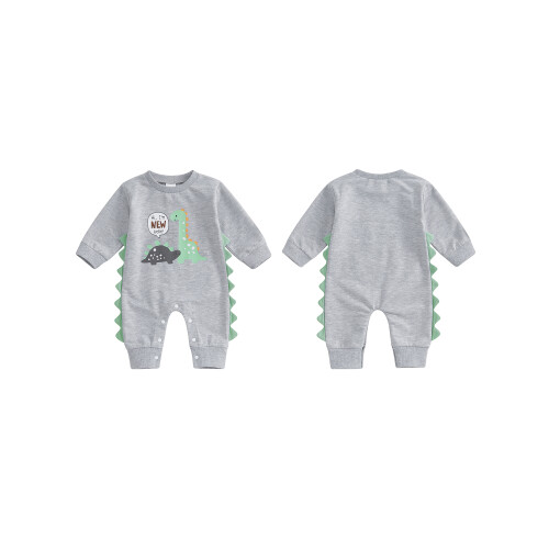 (0-3 Months, Gray) Ολόσωμη φόρμα για ρούχα Romper 1