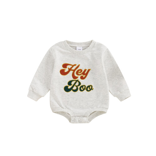 (0-3 Months, Light Grey) Φούτερ αγοριών/κοριτσιών, Halloween κορμάκια φθινοπώρου.